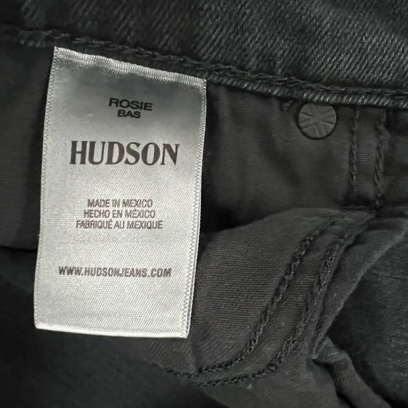 NWT $195 Hudson Rosie Wide Leg Ankle  Jean - Ash Black - Picture 10 of 11